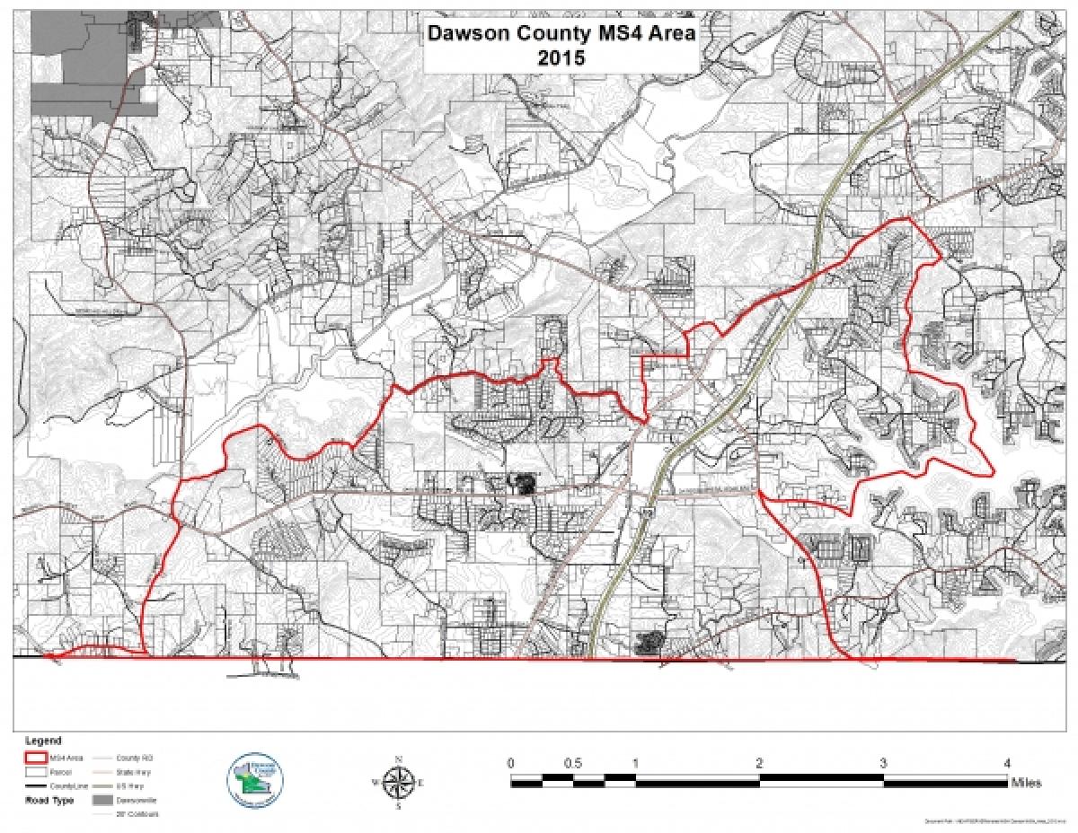 DAWSON COUNTY MS4 AREA MAP Dawson County,